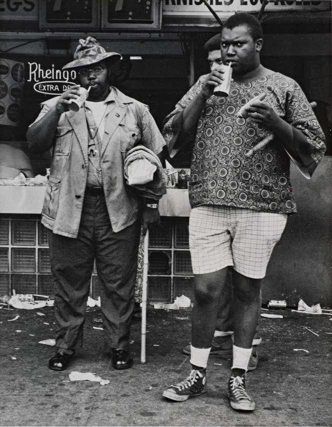 Untitled (Two standing men drinking)