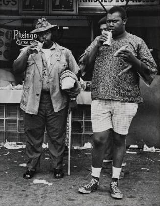 Untitled (Two standing men drinking)