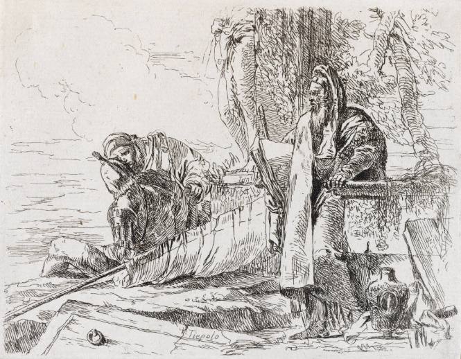 Capricci: Standing philosopher and two other figures