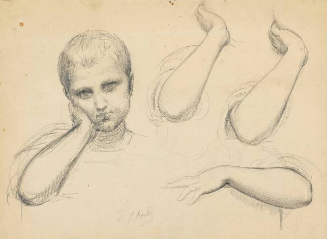 Untitled (Young boy’s portrait and arm study)