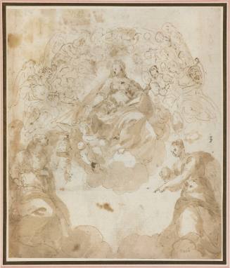 Madonna in the Clouds with Musical Angels