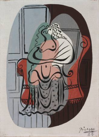 Woman in Red Armchair