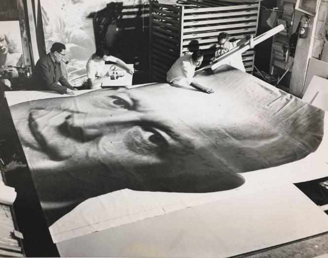 Eisenhower Campaign Banner in Production