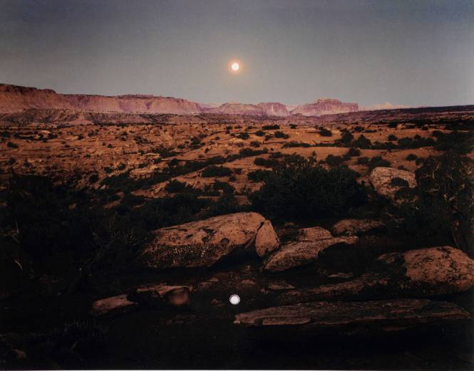 Moonrise over Pie Pan, Capitol Reef National Park, Utah