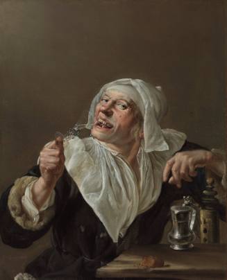 An Old Woman Drinking
