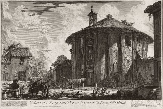 Veduta del Tempio di Cibele a Piazza della Bocca della Veritá (The Temple of Cybele in the Piazza della Bocca della Verita)