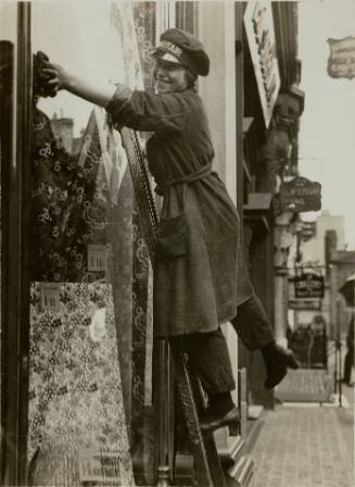 Women's Work: Window Cleaners (from the British Ministry of Information photographs of women working in factories during WWI)