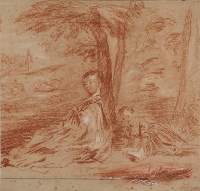 Mother and Daughter under a Tree