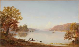 Artist Sketching on Greenwood Lake
