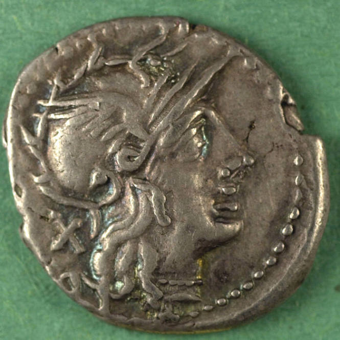 denarius, Roman Republic, 134 BCE