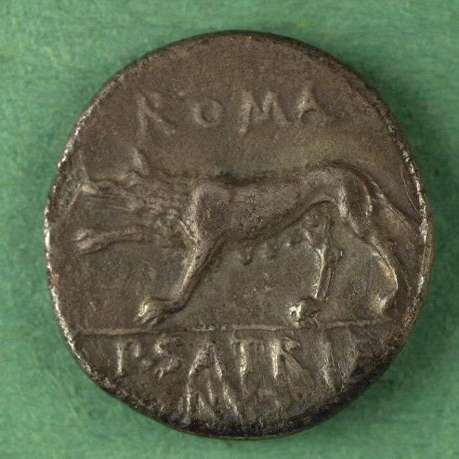 denarius, Roman Republic, 77 BCE