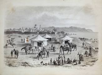 Tourbook of Europe: England and the Continent Arriving in Camp, Tyre, April 18th 1875
