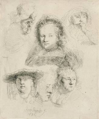 Studies of the Head of Saskia and Others
