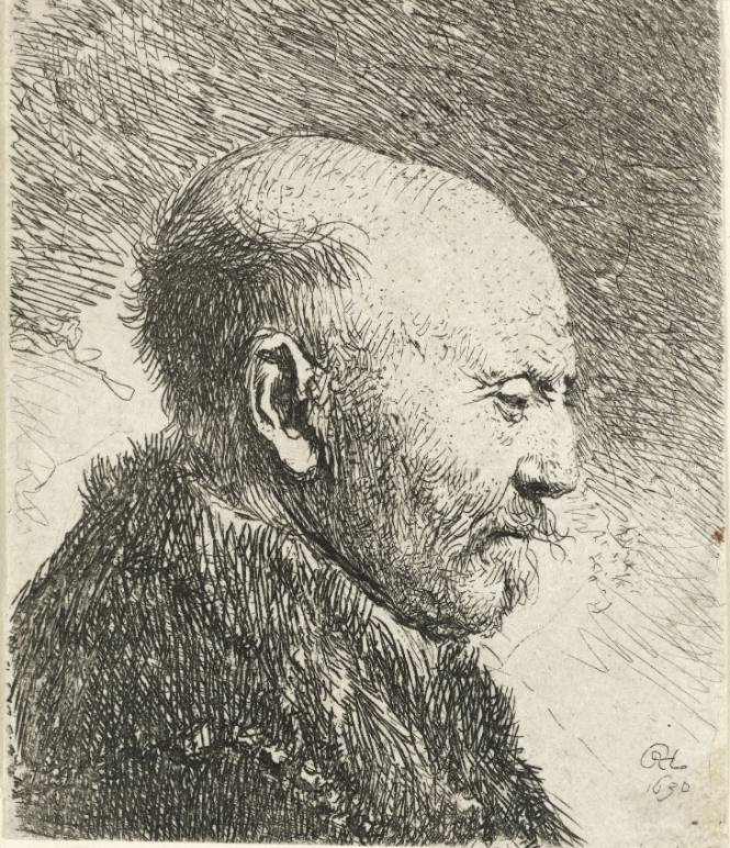 Bald-Headed Man in Profile Right; The Artist's Father (?)