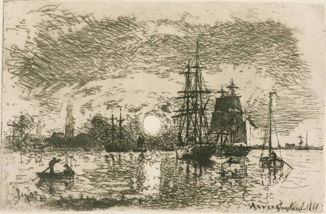 Soleil Couchant, Port d'Anvers (Settin Sun, the Port of Antwerp)