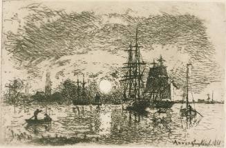 Soleil Couchant, Port d'Anvers (Settin Sun, the Port of Antwerp)