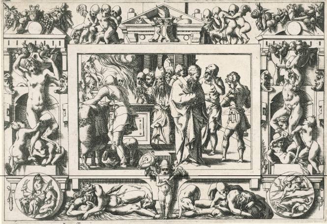 The Arrival of Phryxes at Colchis, (Plate 4 from the History of Jason and the Conquest of the Golden Fleece)