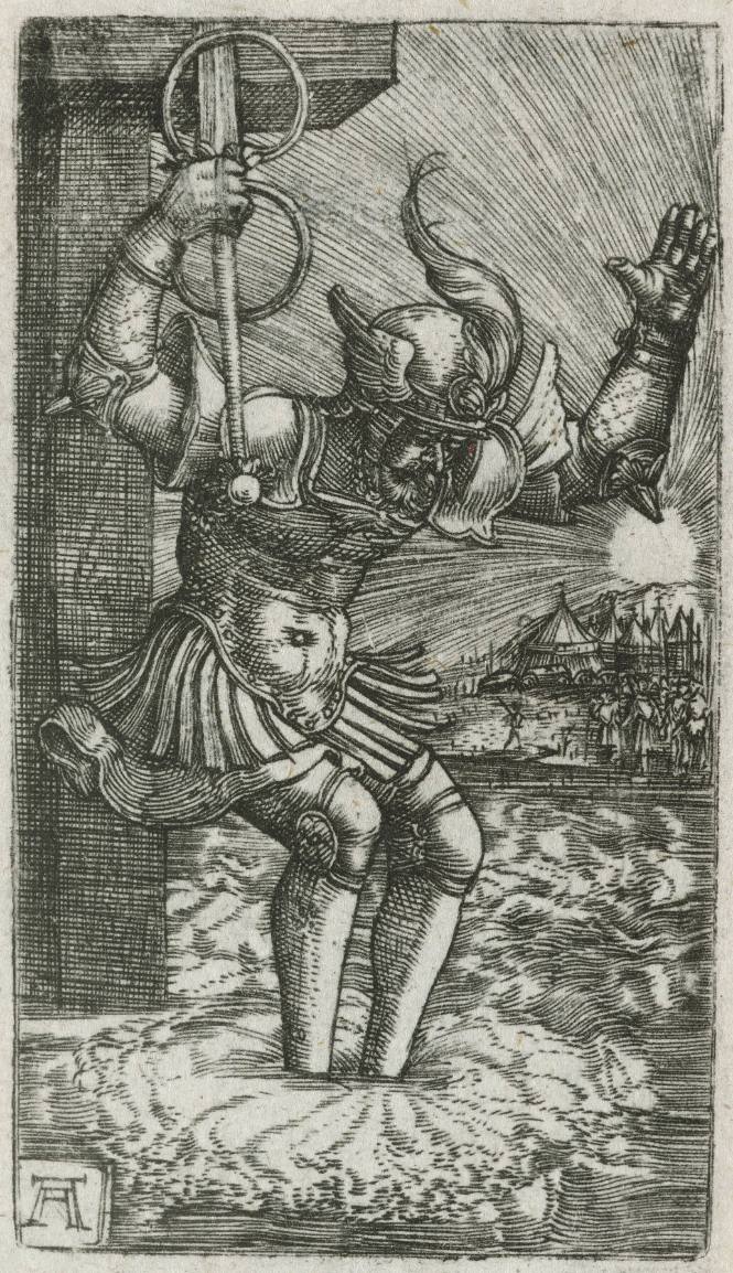 Horatius Cocles Leaping into the Tiber