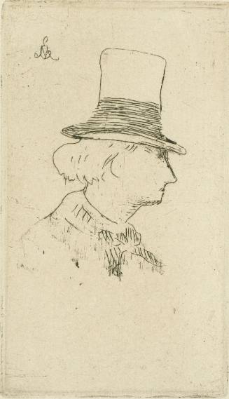 Profile Portrait of Charles Baudelaire (Baudelaire en chapeau)