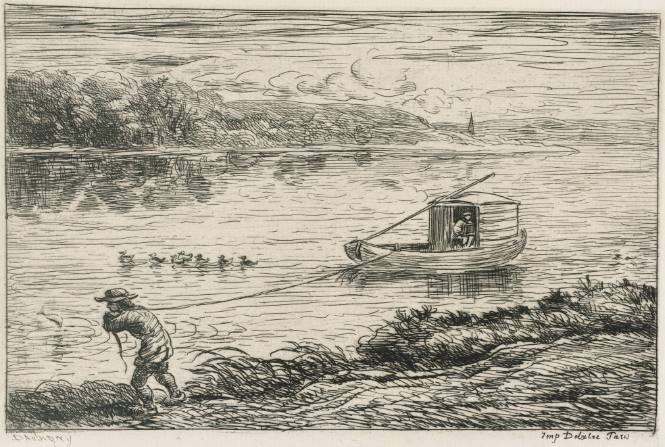 Voyage en bateau: Le Mousse tirant le cordeau