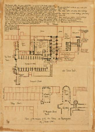 Plan of the remains of Old Palace at Westminster