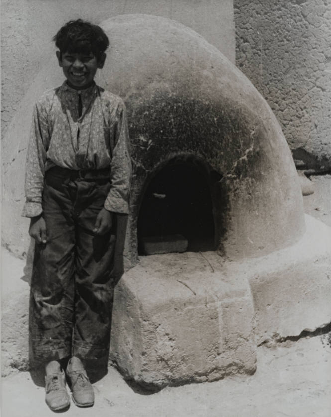 Boy at Isletu (?) Pueblo, New Mexico