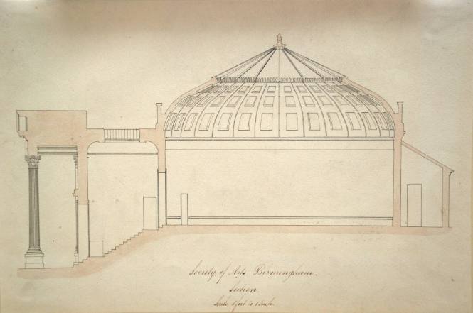 Section of Building for the Society of Arts, Birmingham