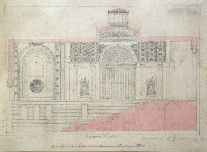 Section of the Royal Entrance to the House of Lords Palace of Westminster