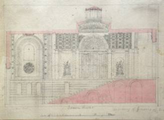 Section of the Royal Entrance to the House of Lords Palace of Westminster