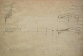 Drawing of a Gothic Building  (church-section)