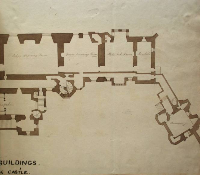 Plan of Buildings, Warwick Castle