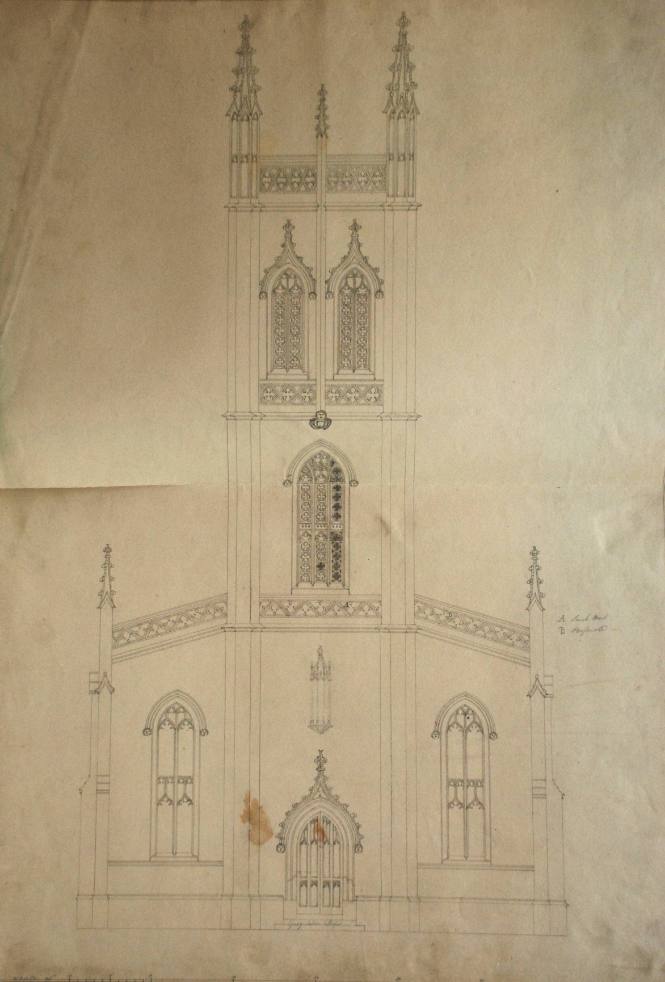 Design for West Facade Tower of a Gothic Church