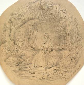 Lucy Ashton at the Fountain, from Chapter V of Sir Walter Scott's novel The Bride of Lammermoor