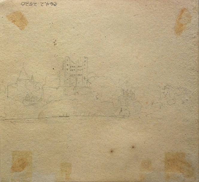 View of a Castle and Cathedral, Rochester, Kent