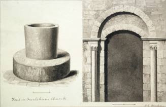 Font and Arch in Frealsham Church