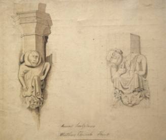 Ancient Sculptures, Westbeer Church, Kent