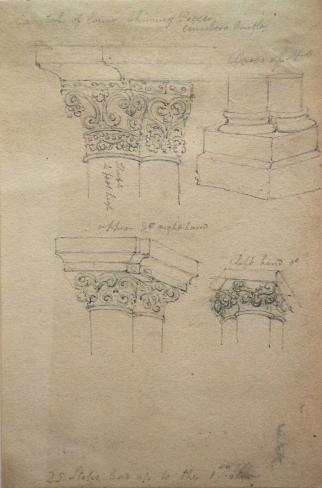 Capitals of Lower Chimney Piece, Conisboro Castle