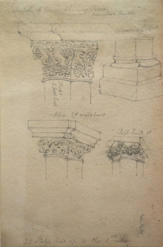 Capitals of Lower Chimney Piece, Conisboro Castle