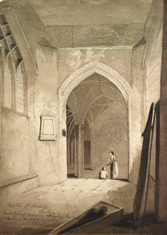 East End St. Savior Church, Southwark, Tombs Bishop Andrews & Abraham Newland cashier to the Bank of England