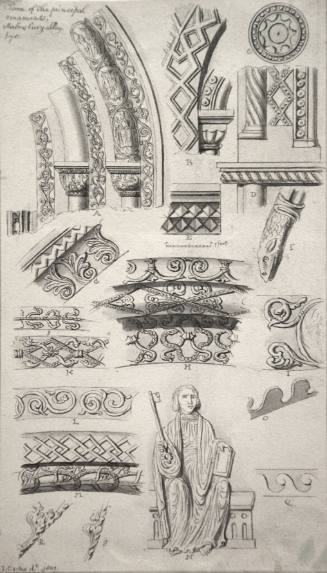 Some of the principal ornaments, Malmsbury Abbey 675