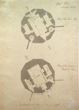 Guy's Tower, Warwick Castle - Plan of the Third Story, Plan of the Ground or Basement Story, No. 1