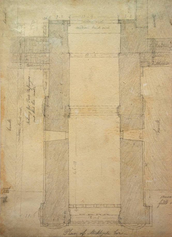 Plan of Micklegate Bar, York