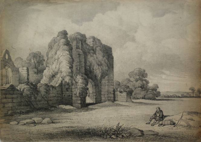 Church Ruins near Dover, in a country Landscape