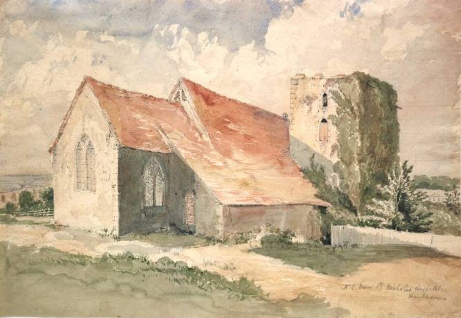 N. E. View of St. Nicholas Hospital Harbledown, Kent