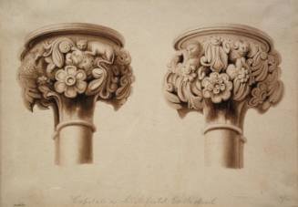 Two Capitals in the Chapter House of Lichfield Cathedral