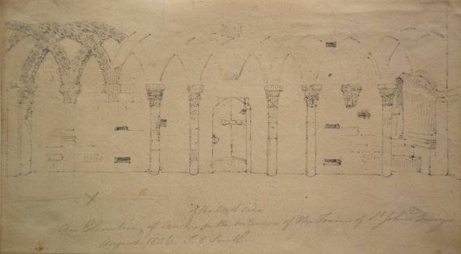 An Elevation of Anher of West Side of the interior of the Tower of St. John's Devizes