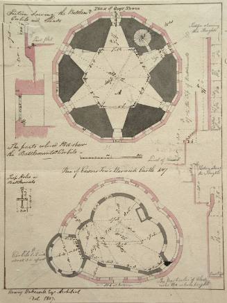 Plan of Guy's Tower and Plan of Caesar's Tower, Warwick Castle