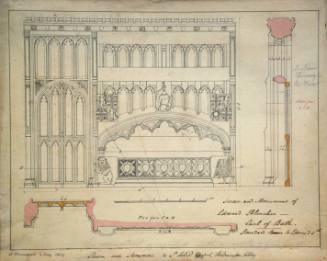 Screen and Monument of Edward Bloucher, Earl of Bath, St. Luke's Chapel, Westminster Abbey