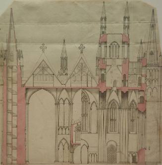Cross-Section and Elevation of Peterboro Cathedral