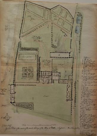 Ground Plott of the Remains of the Monastic Buildings of the Abbey at Battle, Sussex, the Seat of Lady---Webster